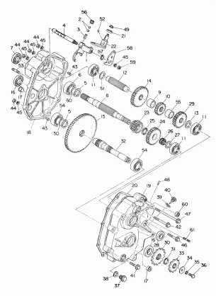 GEARCASE ASSEMBLY 350 4X4  /  W928139 (4922832283033A)