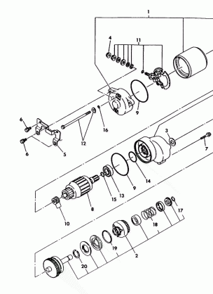 STARTING MOTOR ASSEMBLY 250 4x6  /  W928627 (4922902290043A)