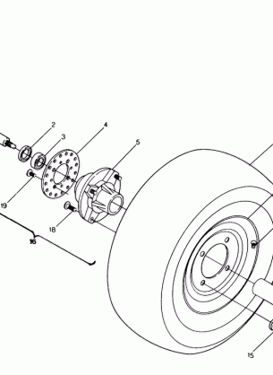 FRONT WHEEL ASSEMBLY 250 4x6  /  W928627 (4922902290019A)