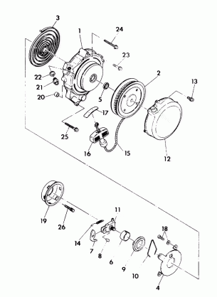 RECOIL STARTER ASSEMBLY 350 2X4 - Update (4919821982042A)