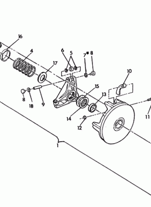 DRIVE CLUTCH ASSEMBLY  350 2X4 - Update (4919821982025A)