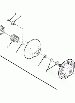 DRIVEN CLUTCH ASSEMBLY 350 2X4 (4919821982026A)