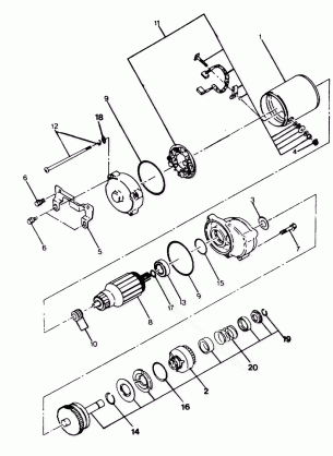 STARTING MOTOR ASSEMBLY  250 2X4 - Update (4919781978037A)