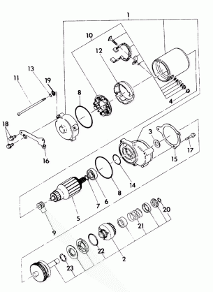 STARTING MOTOR ASSEMBLY 350 2X4 - Update (4919821982040A)