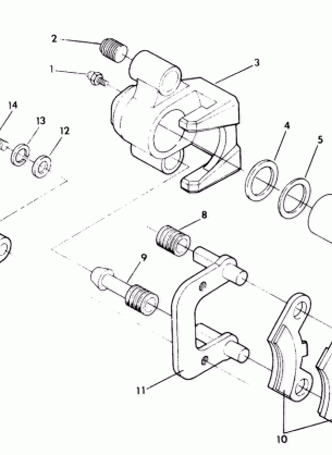 FRONT BRAKE ASSEMBLY 350 2X4 - Update (4919821982018A)