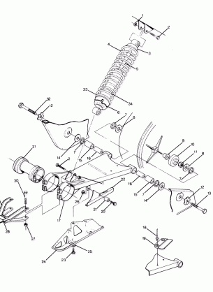 SWING ARM WELDMENT 350 2X4 - Update (4919821982023A)