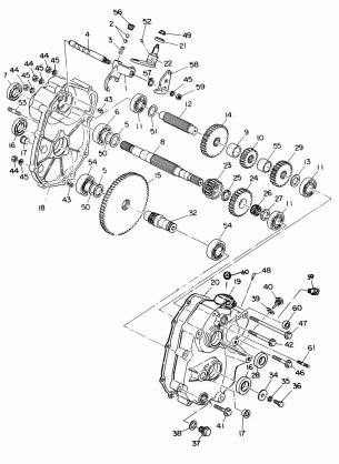 GEARCASE ASSEMBLY 350 2X4 - Update (4919821982027A)