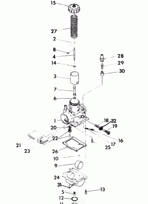 CARBURETOR ASSEMBLY    350 2X4 - Update (4919821982039A)