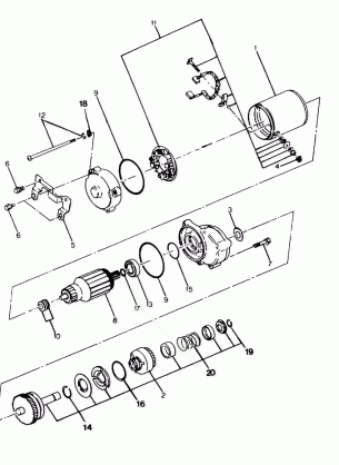 STARTING MOTOR ASSEMBLY  250 4X4 - Update (4919791979045A)