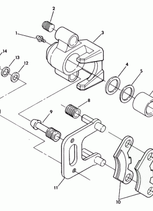 FRONT BRAKE ASSEMBLY  250 4X4 (4919791979037A)