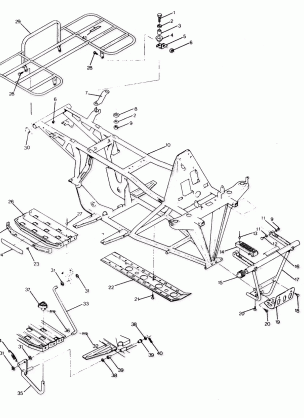 FRAME ASSEMBLY with RACKS Trail Boss - Update (4919771977003A)