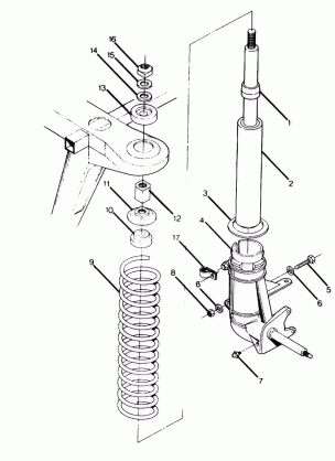 STRUT ASSEMBLY TRAIL BOSS (4919771977008A)