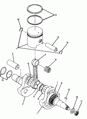 CRANKSHAFT / PISTON ASSEMBLY 6X6 (4919811981044A)