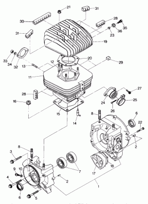 Crankcase and Cylinder Assembly (4918411841032A)
