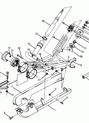 SWING ARM WELDMENT(REAR) 6X6 (4919811981029A)