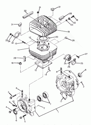 Crankcase and Cylinder Assembly (4917721772032A)