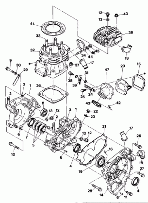 Crankcase and Cylinder Assembly (4918531853035A)