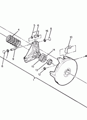 DRIVE CLUTCH ASSEMBLY   350 2X4 (4918531853025A)