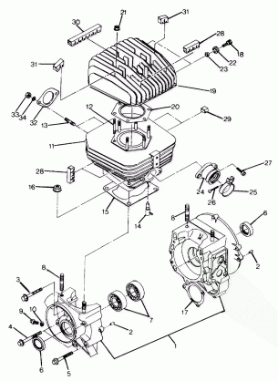 Crankcase and Cylinder Assembly (4917711771033A)