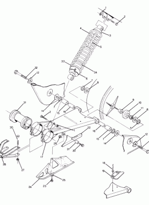 Swing Arm Weldment and Rear Shock Assembly (4917711771021A)