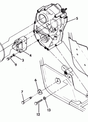 Right Hand Gearcase and Brake Mounting Updated 5 / 90 (4917741774034A)