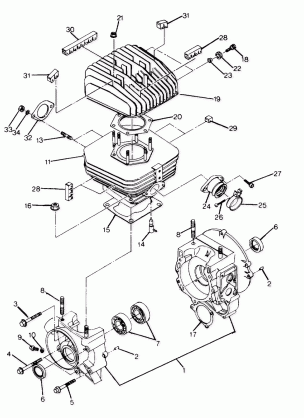 Crankcase and Cylinder Assembly (4916341634032A)