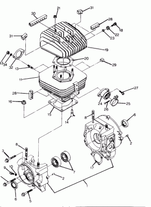 Crankcase and Cylinder Assembly (4916351635043A)