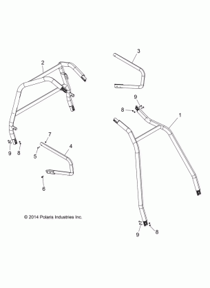 CHASSIS CAB FRAME AND SIDE BARS - A15DAA32AA / AJ (49ATVFRAME14SP325)