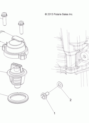 ENGINE THERMOSTAT AND COVER - A15DAA32AA / AJ (49ATVTHERMOSTAT14SP325)