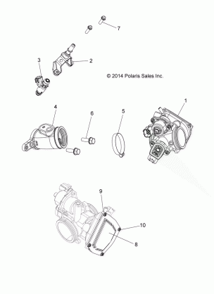 ENGINE THROTTLE BODY AND FUEL RAIL - A15DAA32AA / AJ (49ATVTHROTTLEBODY15325)