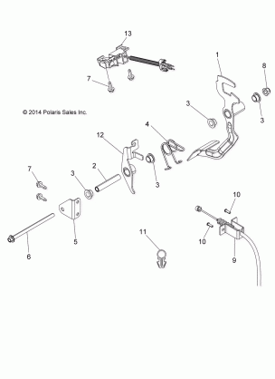 ENGINE THROTTLE PEDAL - A15DAA32AA / AJ (49ATVTHRPEDAL15325)