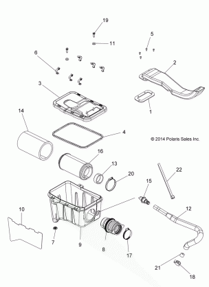 ENGINE AIR INTAKE SYSTEM - A15SDA57FH (49ATVAIRBOX15570X2)