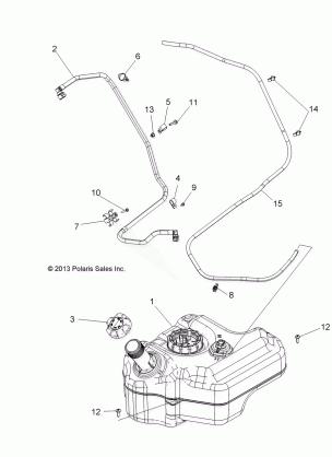 BODY FUEL TANK - A15DAA32AA / AJ (49ATVFUEL14325)