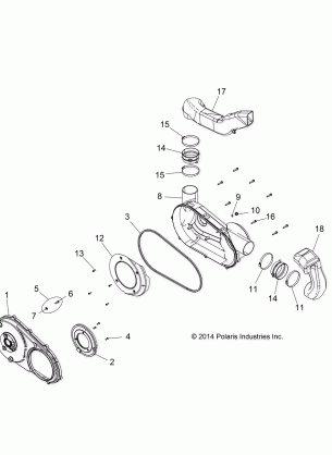 BODY CLUTCH COVER - A15SEA32AA / AH (49ATVCLUTCHCVR15SPETX)