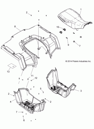 BODY REAR CAB SEAT and FOOTWELLS - A15SEA32AA / AH (49ATVCABRR15SPETX)