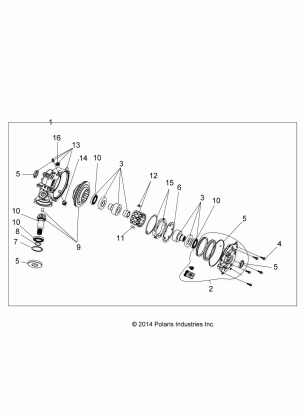 DRIVE TRAIN FRONT GEARCASE - A15SEA32AA / AH (49ATVTRANSINTL1333393)