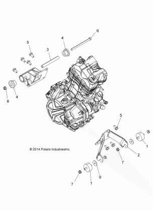 ENGINE ENGINE MOUNTING - A15SEA32HA (49ATVENGINEMTG15SPETX)