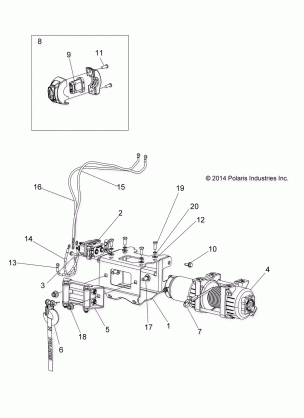 CHASSIS WINCH - A15SEB57CA / CJ / SEC57CJ / CA (49ATVWINCH15QUAD)