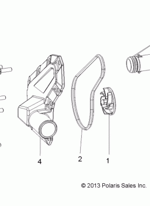 ENGINE WATERPUMP IMPELLER and COVER - A15SEB57CA / CJ / SEC57CJ / CA (49ATVWATERPUMP14SP570)