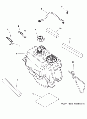 BODY FUEL TANK ASM. - A15SEB57CA / CJ / SEC57CJ / CA (49ATVFUEL14570)