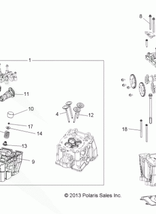 ENGINE CYLINDER HEAD CAMS and VALVES - A15SEH57AD (49RGRCYLINDERHD14570)