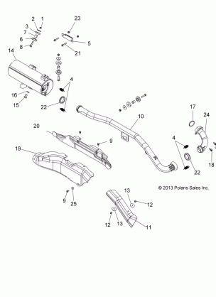 ENGINE EXHAUST - A15SEH57AD (49ATVEXHAUST14SP570)