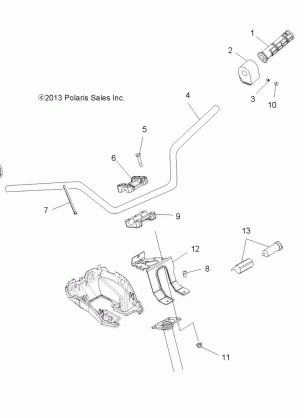 STEERING HANDLEBAR and CONTROLS - A15SEH57AD (49ATVHANDLEBAR14SP570)