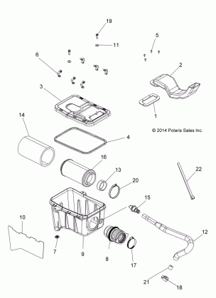 ENGINE AIR INTAKE SYSTEM - A15SEH57AD (49ATVAIRBOX1570EPS)