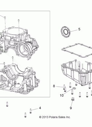 ENGINE CRANKCASE AND OIL SUMP - A15DAA32EA / EJ (49ATVCRANKCASE14SP325)