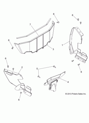 BODY SPLASH SHIELDS - A15DEA32AA / EJ (49ATVSHIELD14325)