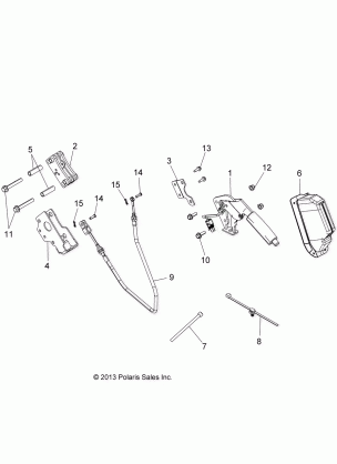 BRAKES PARK BRAKE LEVER ASM. - A15DAA32EA / EJ (49ATVBRAKEPARK14ACEE)