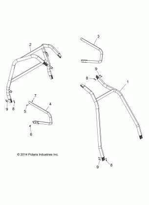 CHASSIS CAB FRAME AND SIDE BARS - A15DAA32EA / EJ (49ATVFRAME14SP325)