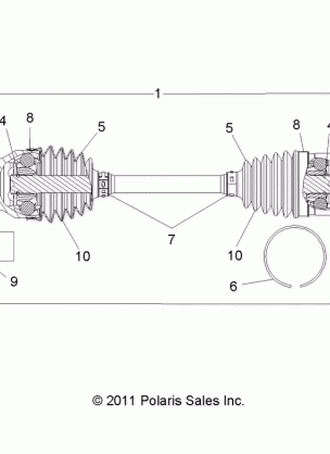 DRIVE TRAIN REAR HALF SHAFT - A15DAA32EA / EJ (49RGRSHAFTDRIVERR12RZR570)