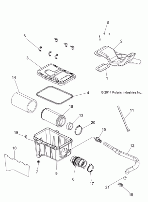 ENGINE AIR INTAKE SYSTEM - A15SHC57CS (49ATVAIRBOX15570SPQ)